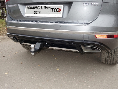 Фаркоп ТСС шар E нержавеющий для Volkswagen Touareg R-Line 2014-2017