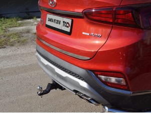 Накладка на заднюю дверь шлифованный лист для Hyundai Santa Fe № HYUNSF18-08