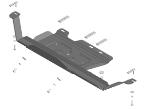 Усиленная защита раздаточной коробки (2 мм, сталь) для JAC T8 2018-н.в., JAC T8 Pro 2019-н.в. №78314
