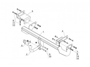ТСУ Фаркоп Avtos на Kia Ceed № KI 26